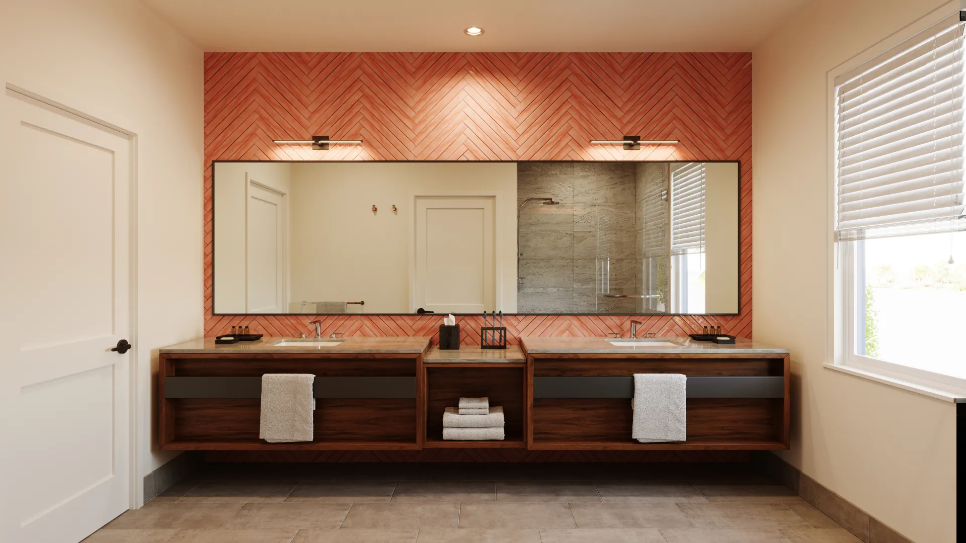Houses 2nd Queen Bathroom with double sinks