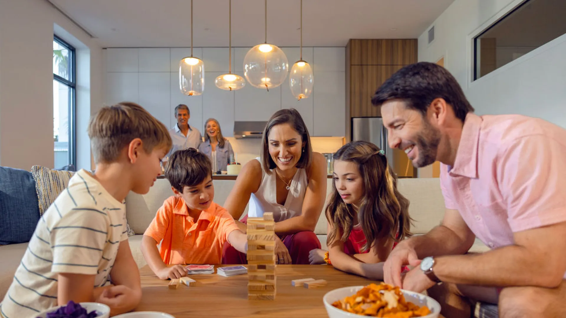 Family Playing Board Games 