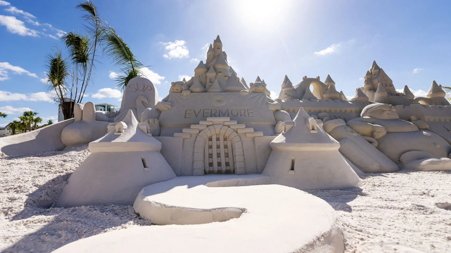 Sandcastle on beach