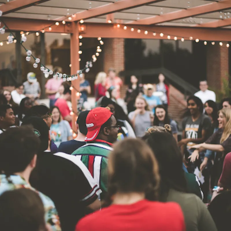 Greek Events Sorority/Fraternity event with guests crowded together dancing