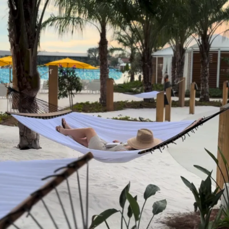 Guest in hammock Guest in hammock
